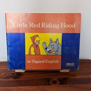 Vintage 1980 Children's Book Sign Language Little Red Riding Hood